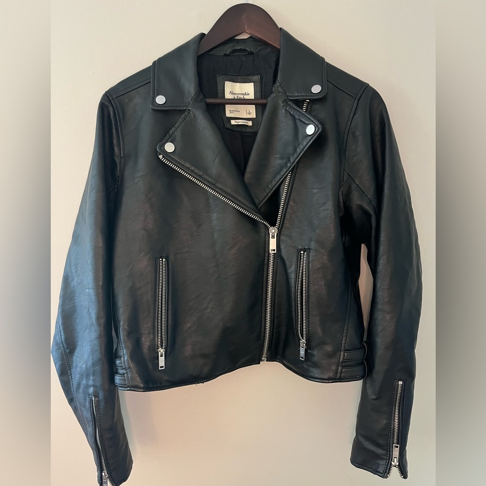 Abercrombie & Fitch Vegan Leather Moto Jacket
